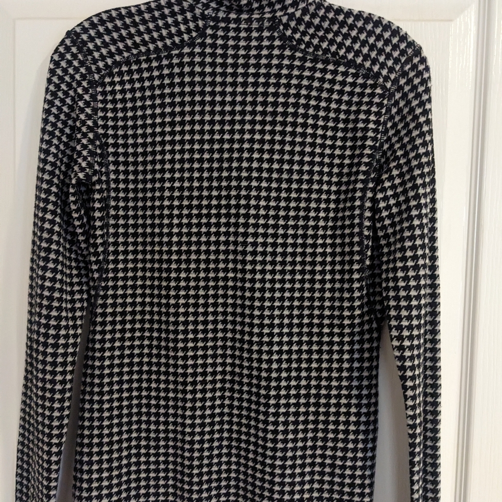 Smartwool Houndstooth Pattern 250 Base Layer Pull… - image 5